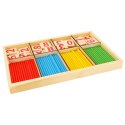 Patyczki do nauki liczenia liczydło patyczki edukacyjny montessori