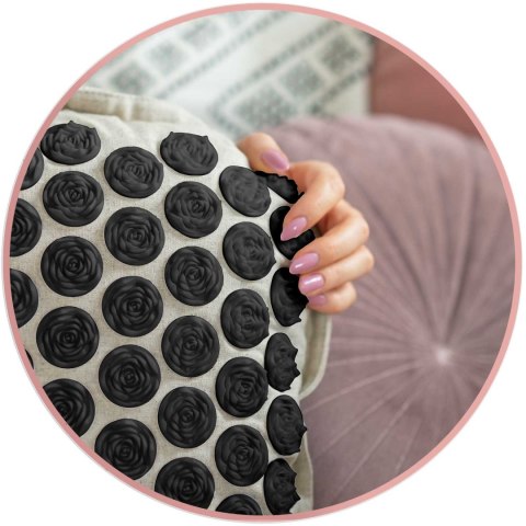 Mata do akupresury z kolcami Neo-Sport NS-902 szaro-czarna