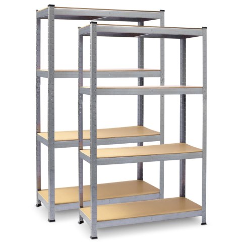 Regał metalowy magazynowy zestaw 2 szt. 180 x 90 x 40 cm Plonos PL-702 Regał metalowy magazynowy zestaw 2 szt. 180 x 90 x 40 cm Plonos PL-702
