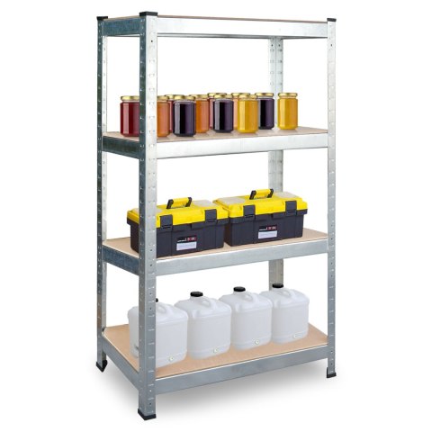 Regał metalowy magazynowy zestaw 2 szt. 180 x 90 x 40 cm Plonos PL-702 Regał metalowy magazynowy zestaw 2 szt. 180 x 90 x 40 cm Plonos PL-702