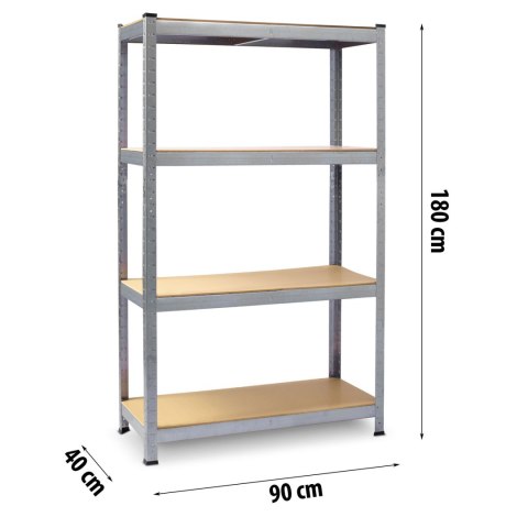 Regał metalowy magazynowy zestaw 2 szt. 180 x 90 x 40 cm Plonos PL-702 Regał metalowy magazynowy zestaw 2 szt. 180 x 90 x 40 cm Plonos PL-702