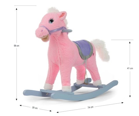 Milly Mally Koń na biegunach bujak Łatek Pink Milly Mally Koń na biegunach bujak Łatek Pink