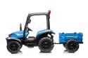 2x200W 24V Traktor na akumulator BLAST Z Przyczepką Niebieski