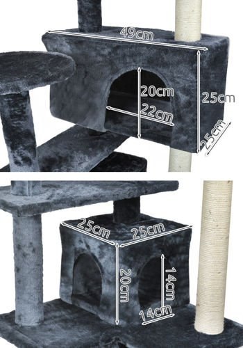 Drzewko dla kota 120cm szaro-białe