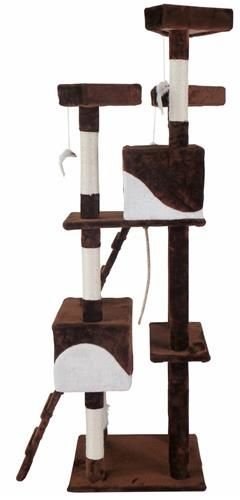 Drzewko dla kota 170cm brązowo-białe