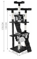 Drzewko dla kota 170cm czarno-białe