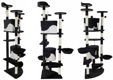 Drzewko dla kota 200cm czarno-białe