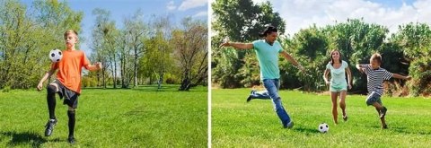 Bramka piłkarska + piłka + pompka