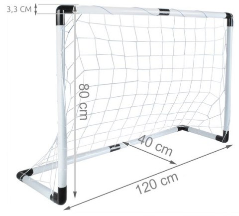 Bramka piłkarska + piłka + pompka