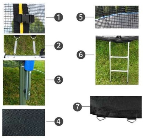 Trampolina ogrod.305cm- zewn.siatka - 4 nogi T5560
