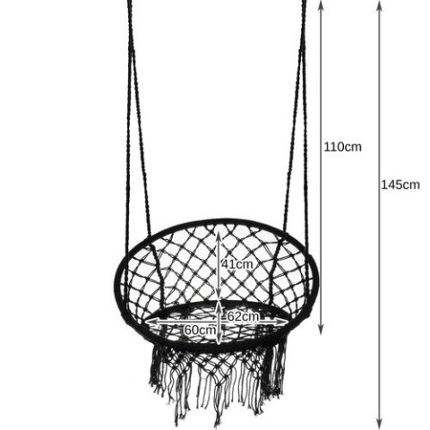 Huśtawka bocianie gniazdo czarna