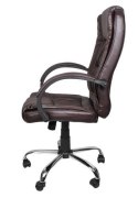 Fotel biurowy skóra eko - brązowy MALATEC