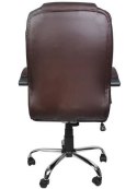 Fotel biurowy skóra eko - brązowy MALATEC