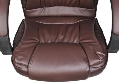 Fotel biurowy skóra eko - brązowy MALATEC