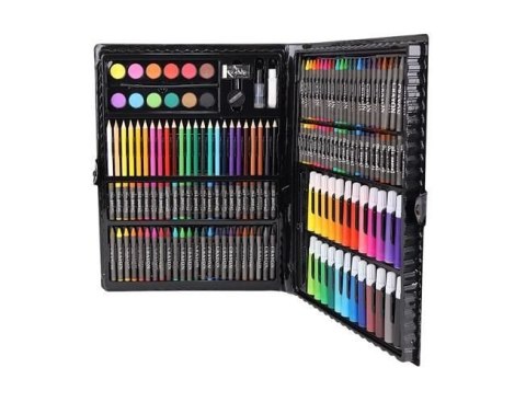 Zestaw do malowania w walizce 168 szt czarny
