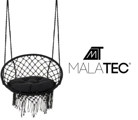 Huśtawka bocianie gniazdo czarna 2m z poduszką