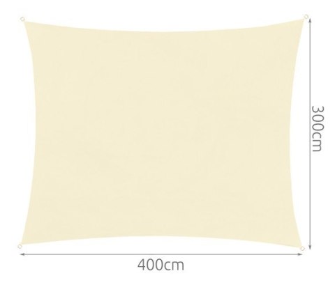 Żagiel przeciwsłoneczny 4x3m - beżowy