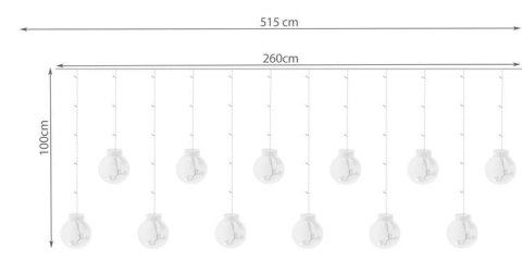 Kurtyna świetlna 108LED - ciepły biały 31V KŚ11346