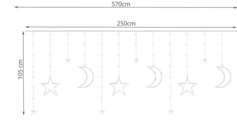 Kurtyna świetlna 138LED - multicolor 31V KŚ11328