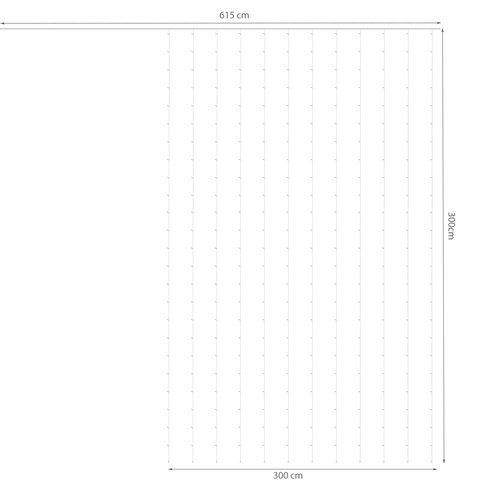 Kurtyna świetlna 300 LED - multicolor 31V KŚ11331