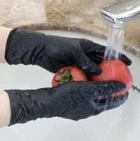 Rękawice nitrylowe 100szt. L - czarne