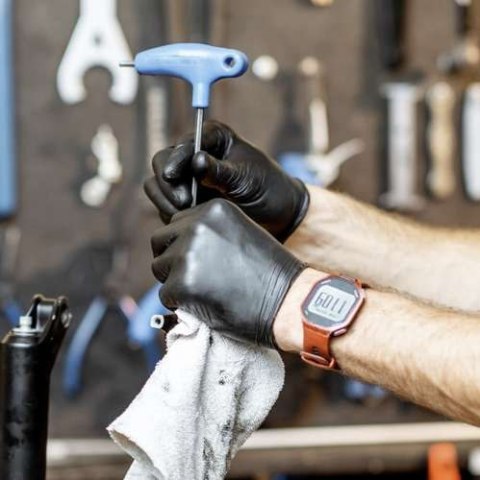 Rękawice nitrylowe 100szt. L - czarne