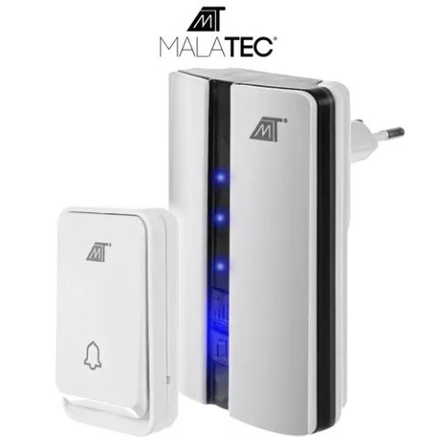 Dzwonek bezprzewodowy biały D18789