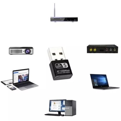 Adapter WIFI na USB 1200Mbps Izoxis 19181