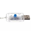 Kurtyna świetlna 138 LED USB ciepły biały KŚ19746