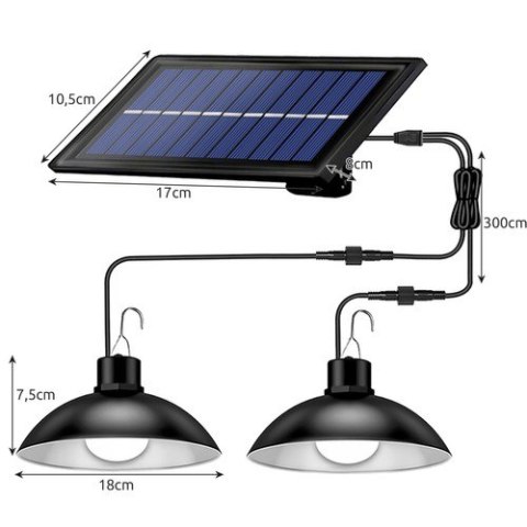 Lampa solarna wisząca Izoxis 21806