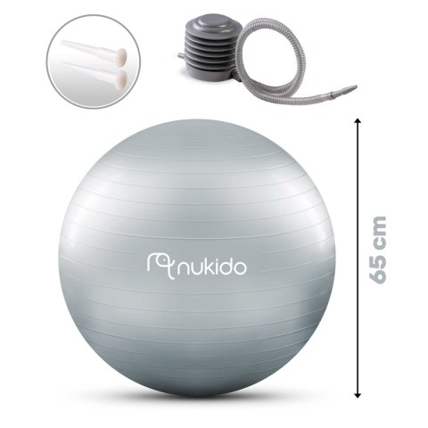 Kopia Piłka ciążowa do aerobiku 65 cm NS-951 szara
