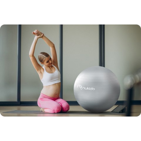 Kopia Piłka ciążowa do aerobiku 65 cm NS-951 szara