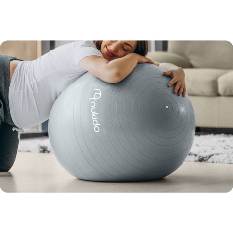 Kopia Piłka ciążowa do aerobiku 65 cm NS-951 szara
