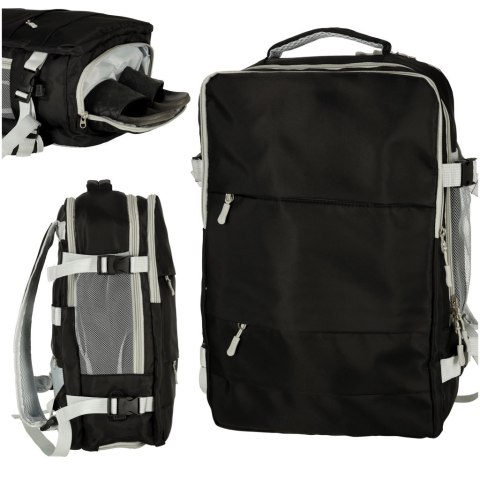 Plecak podróżny do samolotu wodoodporny kabel USB 45x16x28cm