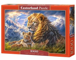 Puzzle 1000-elementów C-104277 Like Father Like Son lwy lew