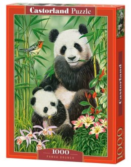 Puzzle 1000 elementów C-104987 Panda Brunch pandy