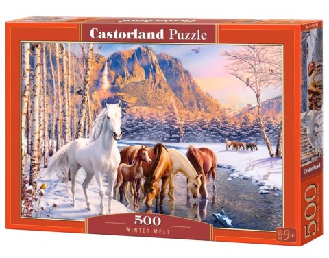 Puzzle 500 elementów B-53704 Winter Melt konie