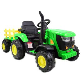 mega traktor na akumulator z przyczepą. miękkie siedzenie, pilot, /hl3388