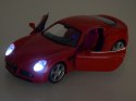 Auto metalowe model Alfa Romeo 8C Competizione skala 1:32 światła