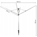 Suszarka ogrodowa na pranie 260cm + pokrowiec świder