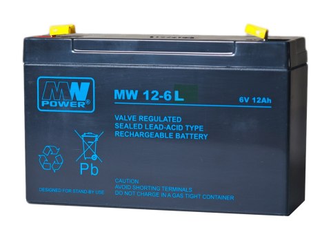 akumulator agm -mw-12ah-6V, źywotność 6-9 lat
