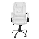 Fotel biurowy skóra eko - biały Malatec 23240