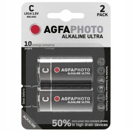 2x bateria agfaphoto ultra c lr14 r14 alkaliczna