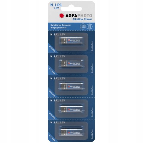 5x bateria alarmowa agfaphoto lr1 1.5v alkaliczna