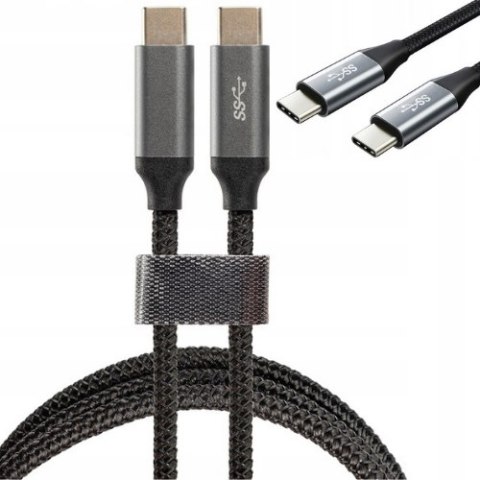 wzmacniany szybki kabel usb-c 3a 1m metalowy wtyk