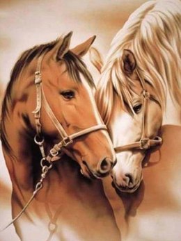  obraz malowanie po numerach końie koń + rama