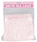 puszysty  kocyk dla lalki lalek różowy