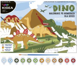 Dinozaury obraz malowanie po numerach dla dzieci