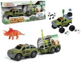 Zestaw auto jeep dinozaur do skręcania edukacyjny