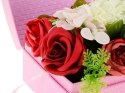 Bukier kwiatów w szkatułce flowerbox prezent róże